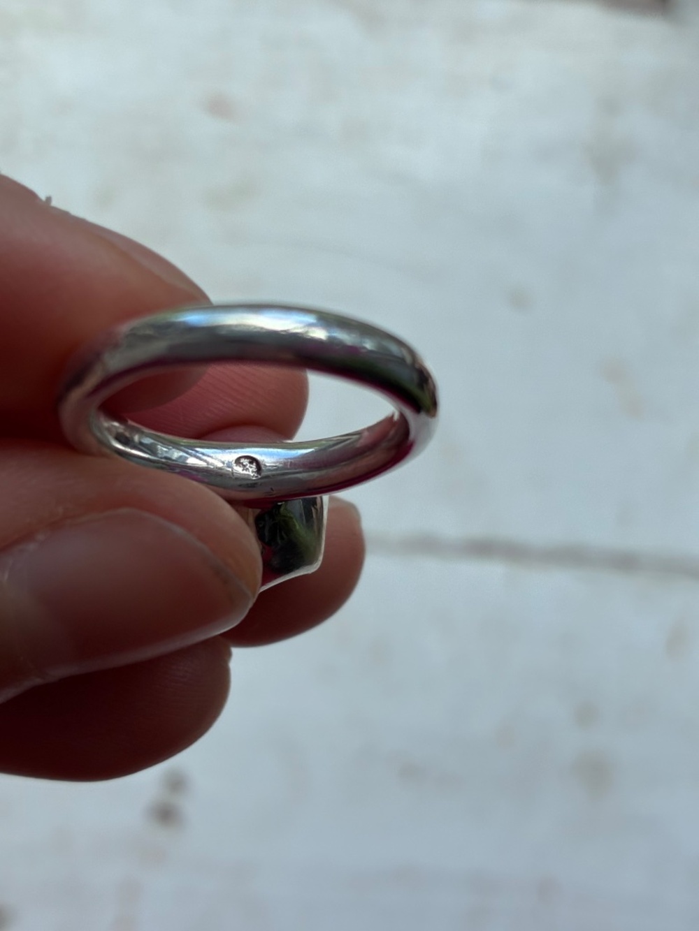 French artisan ring with purple stone - Picture 7 of 10